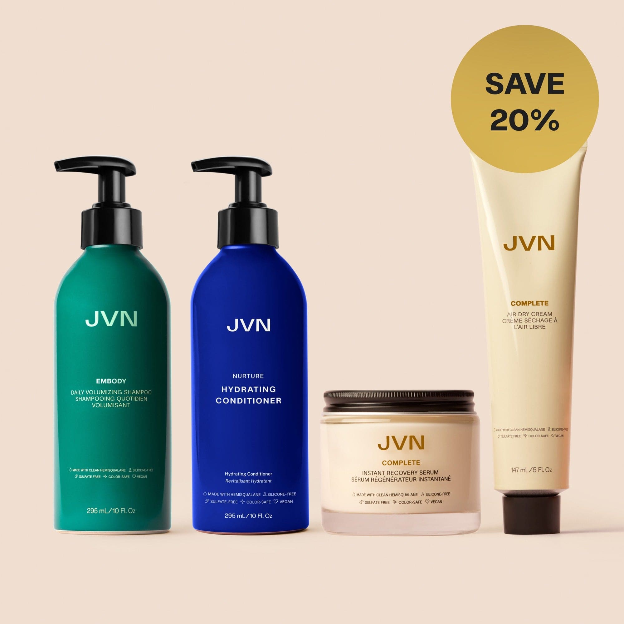 JVN sets product Effortless Curls & Waves Set Effortless Curls & Waves Set | Products For Wavy Hair | JVN sulfate-free silicone-free sustainable